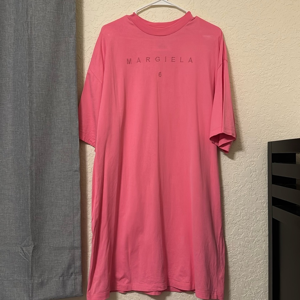 Maison Margiela MM6 Oversized Pink T-Shirt Dress